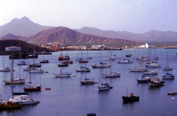 This photo of Porto Grande at Sao Vicente Island, Cape Verde, Africa was taken by photographer Henryk Kotowski and is used courtesy of the GNU Free Documentation 1.2 License.  (http://commons.wikimedia.org/wiki/File:Mindelo_portogrande.jpg)